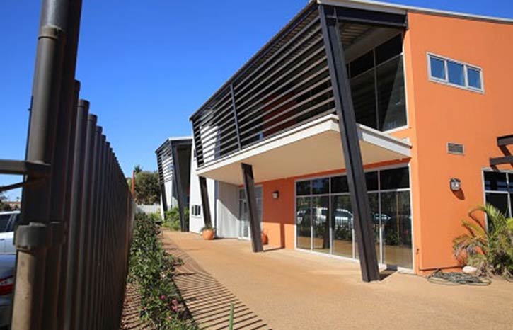 New orange building powered by solar