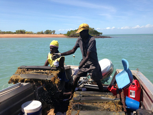 Men working on boat