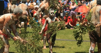 A group of Aboriginal dancers