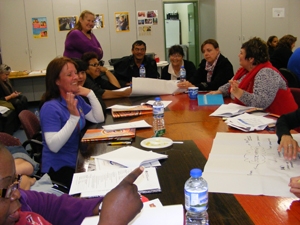 A group of people at a table