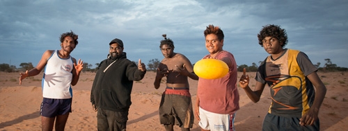 A group of young men with a football