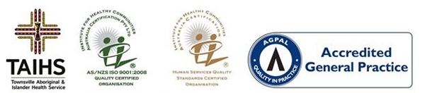 Four logos - one for TAIHS and several health accreditation logos