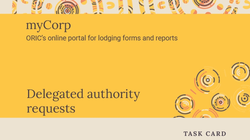 Tile for delegated authority task card