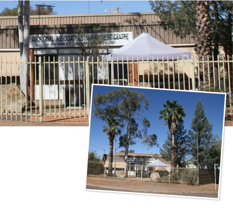 A collage of 2 photos showing a building