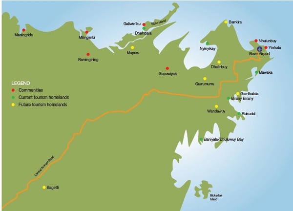 A map of Arnhem Land