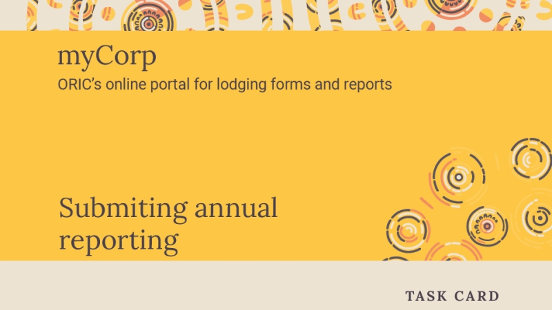 Tile for annual reporting task card