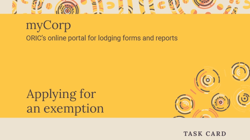 Applying for an exemption